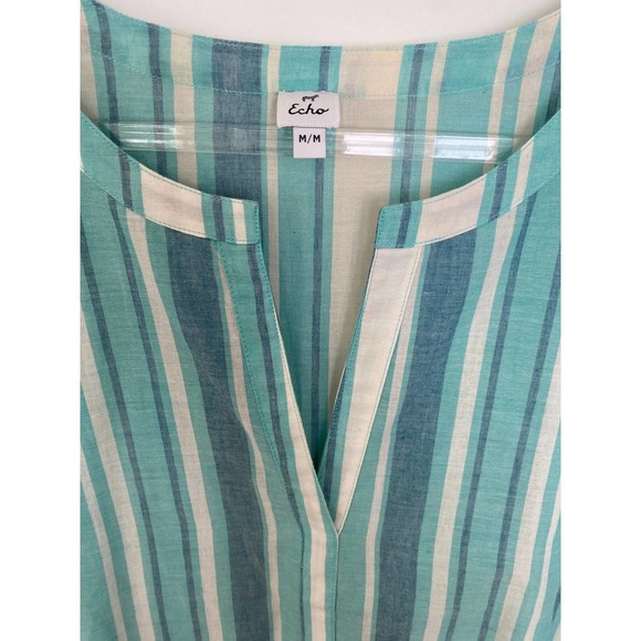 Womens Tunic Dress Cover Up by Echo Medium SS Pockets NEW Retails $99 - Picture 2 of 7